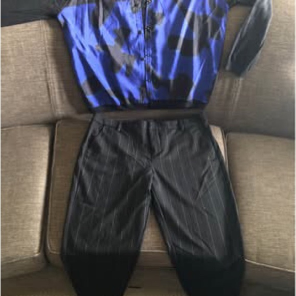 Liverpool Black Pinstripe Pants